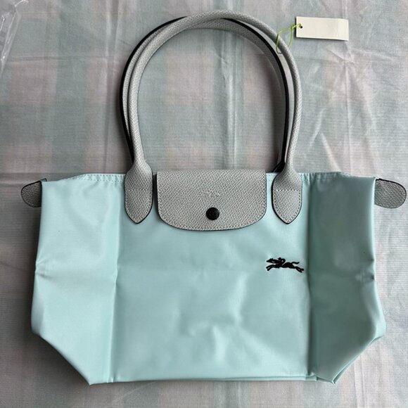 Longchamp Handbags - Longchamp Blue Pebble Grain Leather Tote Bag
